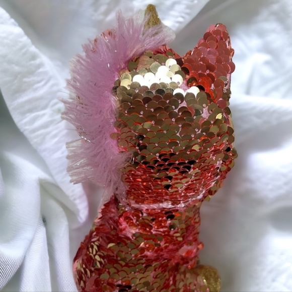 NEW TY Flippables Sequin Plush  SUNSET Unicorn 6" Beanie Baby - Picture 5 of 6